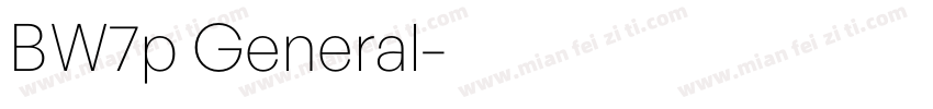 BW7p General字体转换